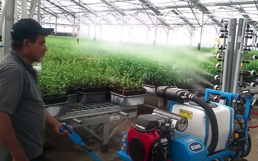 Greenhouses and Electrostatic Spraying Tests