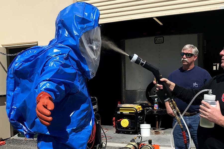 Electrostatic Spraying and Counter-Terrorism